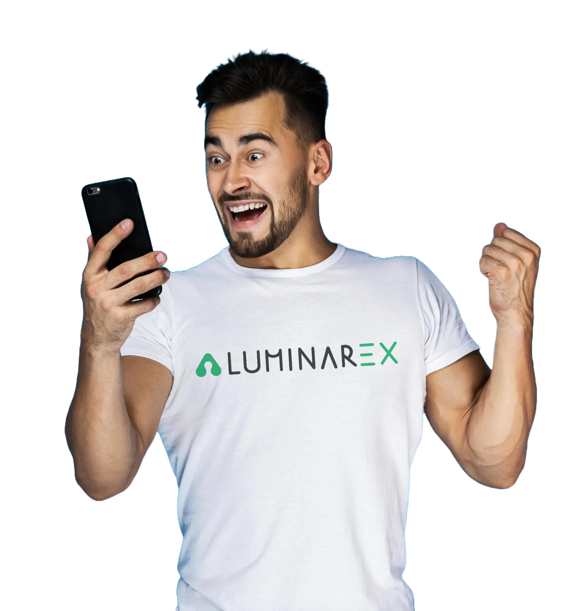 LuminarEX Employee with mobile